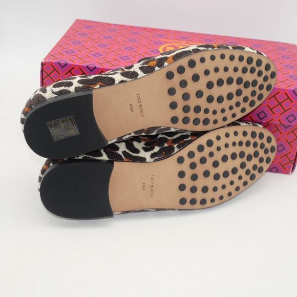 NEW Tory Burch Women's 9.5 Ballet Loafer Leopard Perfect Black Jacquard - Picture 9 of 12